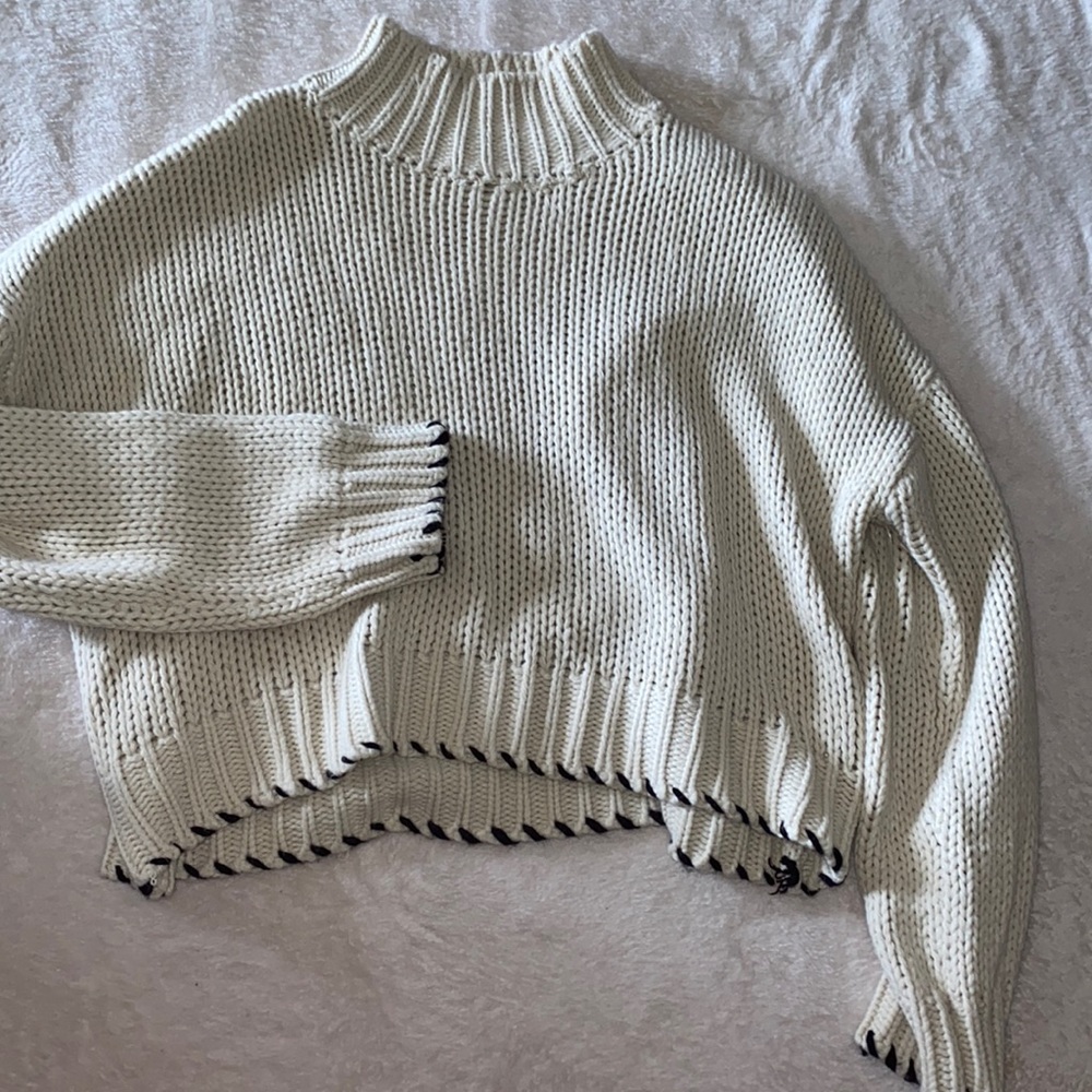 Cropped Turtleneck Sweater